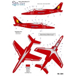 Decal Alpha jet at26 2001-2003 belgian air force 1/48