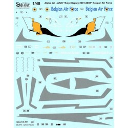 Decal Alpha jet at26 2001-2003 belgian air force 1/48