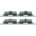 Set de 4 Wagons citerne acide sulfurique, V, N