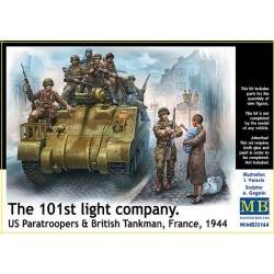 The 101st light company us paratroopers & british tankman france 1944 1/35