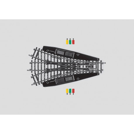 Aiguillage triple avec moteur / Symmetrical Three-Way Turnout, R424,6 mm, Voie K, H0