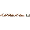 Garde-forestier et cerfs / Forest hands, forester, deer N