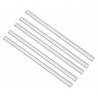5 tiges transparentes  450 * 8 mm