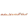 FAL151906 Daims, Cerfs / Fallow deer, red deer H0