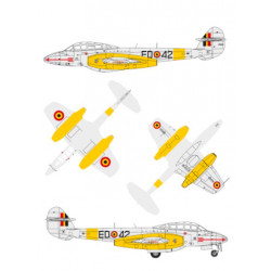 Meteor T Mk.7 Décals belges 1/72