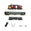 Coffret de départ Fourgon Electrique De 4/4 & Wagons Voyageurs / Electric Railcar & passenger train, SBB, AC/3 RAIlS + SON, H0