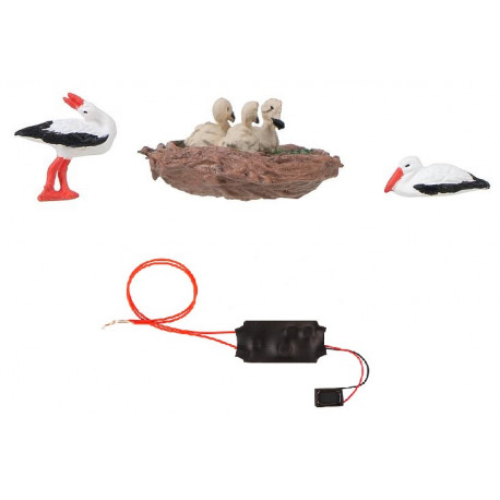 Cigognes avec mini-bruitage / Storks set with mini sound effect H0