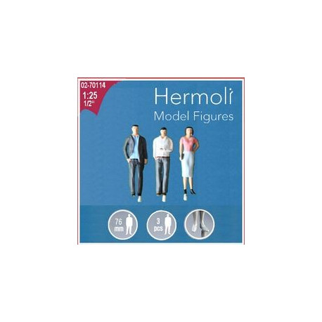 Hermoli 3 personnages peints / 3 Figures painted 1/25
