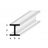 Profilé plastique en H Plastic Profile 1000 x 4x4mm