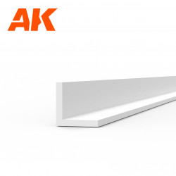 Strips styrène angle  2.0 x 2.0 x 350mm x 4units