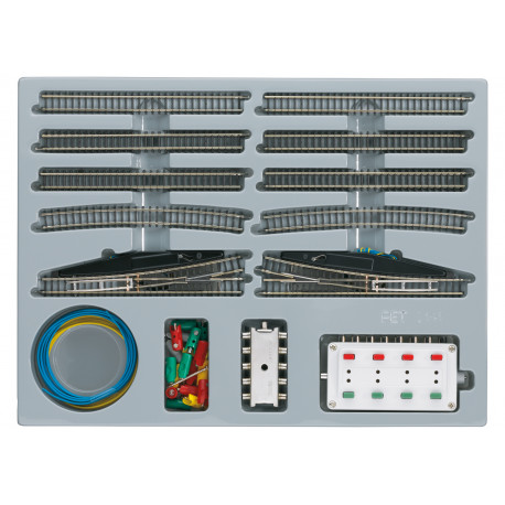 Coffret d'extension E avec aiguillages à commande manuelle / E Extension Set with Manual Turnouts, Z