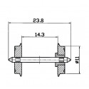 2 essieux / NEM standard wheel set H0