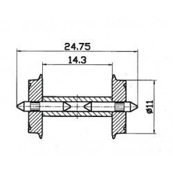 2 essieux DC / NEM standard wheel set