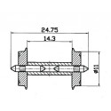 2 essieux DC / NEM standard wheel set DC H0