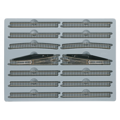 Coffret d'extension E avec aiguillages à commande manuelle / E Extension Set with Manual Turnouts, Z