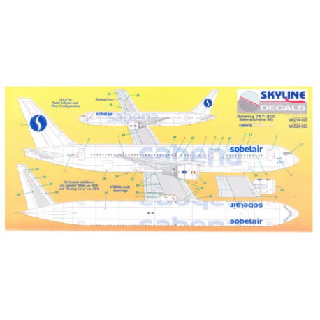 Decals Boeing 767-300 1/144