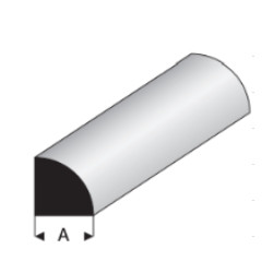 Profilé plastique quart de rond / Plastic Profile quarter round rod 1000 * 2mm
