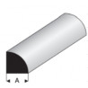 Profilé plastique quart de rond / Plastic Profile quarter round rod 1000 * 2.5mm