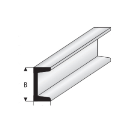 Profilé plastique en U Channel Plastic Profile 1000 x 1.5x3mm