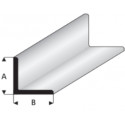 Profilé plastique en L Angle Plastic Profile 1000 x 2x2mm
