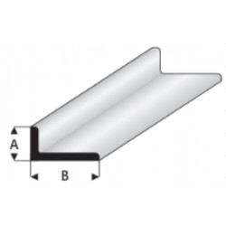 Profilé plastique en L Angle Plastic Profile 1000 x 2x4mm