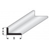 Profilé plastique en L Angle Plastic Profile 1000 x 3x6mm