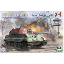 King Tiger W/105MM KWK 46/L68 2IN1 Porsche Turret 1-35
