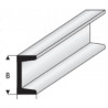 Profilé plastique en U Channel Plastic Profile 1000 x 4x8mm
