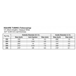 Tube Carré / Square Tubing 3.2 mm (3pces)