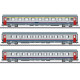 Set de 3 voitures EC 90 Vauban SNCB H0