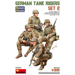 German Tank Riders Set 2. Resin Heads 1/35