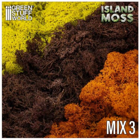 Mousse d'Islande Mélange Jaune Brun Orange / Islandmoss Yellow Brown and Orange Mix