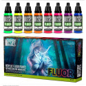 8 Acrylic Fluor Paints