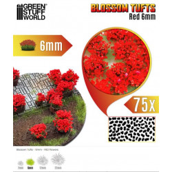 Touffes de Fleurs Rouge / Blossom Tufts Red Flowers 6 mm