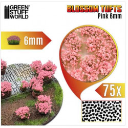 13006 Green Stuff World Touffes de Fleurs Roses / Blossom Tufts Pink Flowers 6 mm