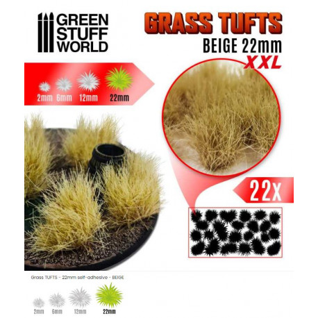 Touffes d'herbe beige / Grass Tufts Beige XXL - 22mm