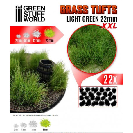 Touffes d'herbe vert clair / Grass Tufts Light Green XXL - 22mm