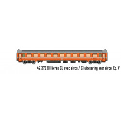 Voiture I10 B, Orange, Ligne Blanche, avec Airco SNCB HO