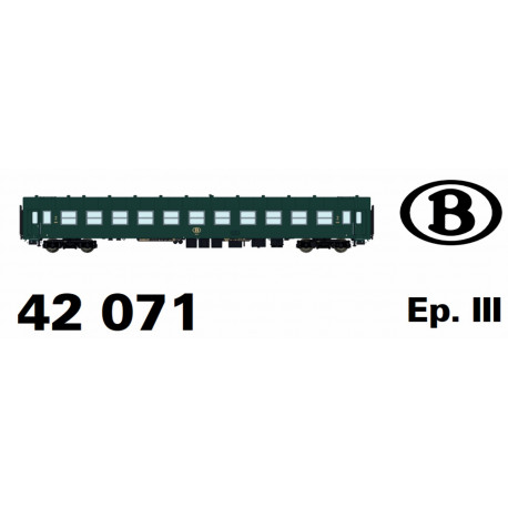 Voiture I5 Bc, Vert, Ancien Numéro SNCB HO