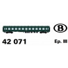 Voiture  I5 Bc, Vert, Ancien Numéro SNCB HO