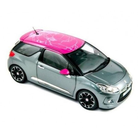 Citroen DS3 Thorium gris avec toit Fuschia, 2011, 1/18