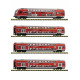 4 piece set: "FEX" double-deck coaches, DB AG N