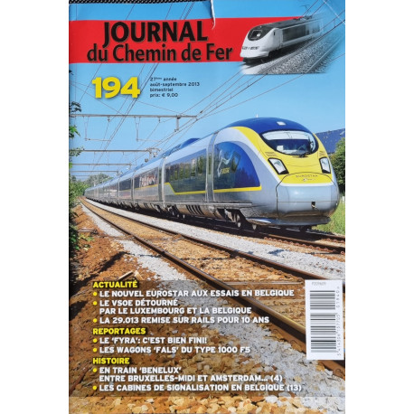 Journal du Chemin de Fer n° 194 - Août-Septembre 2013