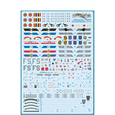 Decal F16A/B MLU 1980-90's 1/48