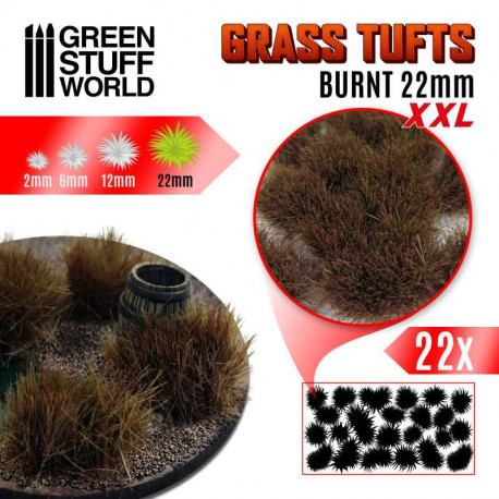 Touffes d'herbe Brûlé / Grass Tufts Burnt XXL - 22mm