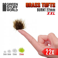 Touffes d'herbe Brûlé  / Grass Tufts Burnt XXL - 22mm