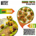 75 Touffes de Buissons Orange Shrubs Tufts 6mm