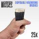 25 Pinceaux Eponge Weathering Disposable Brushes