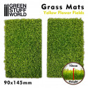 Découpe de Tapis d'Herbe Champ de Fleurs Jaunes / Grass Mat Cut Outs Yellow Flower Field