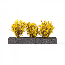 3 Buissons Jaune Clair / Light Yellow Bushes 4-5cms